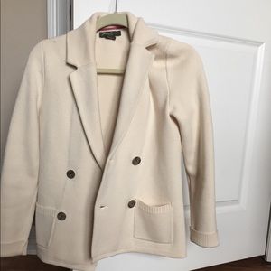 Eddie Bauer Small White Cardigan blazer Sweater